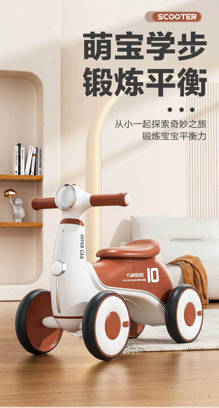 Children's Balance Car Pedalless 1 To 3 Years Old Four-wheeled Baby Sliding Scooter Boys Girls Baby Walkers