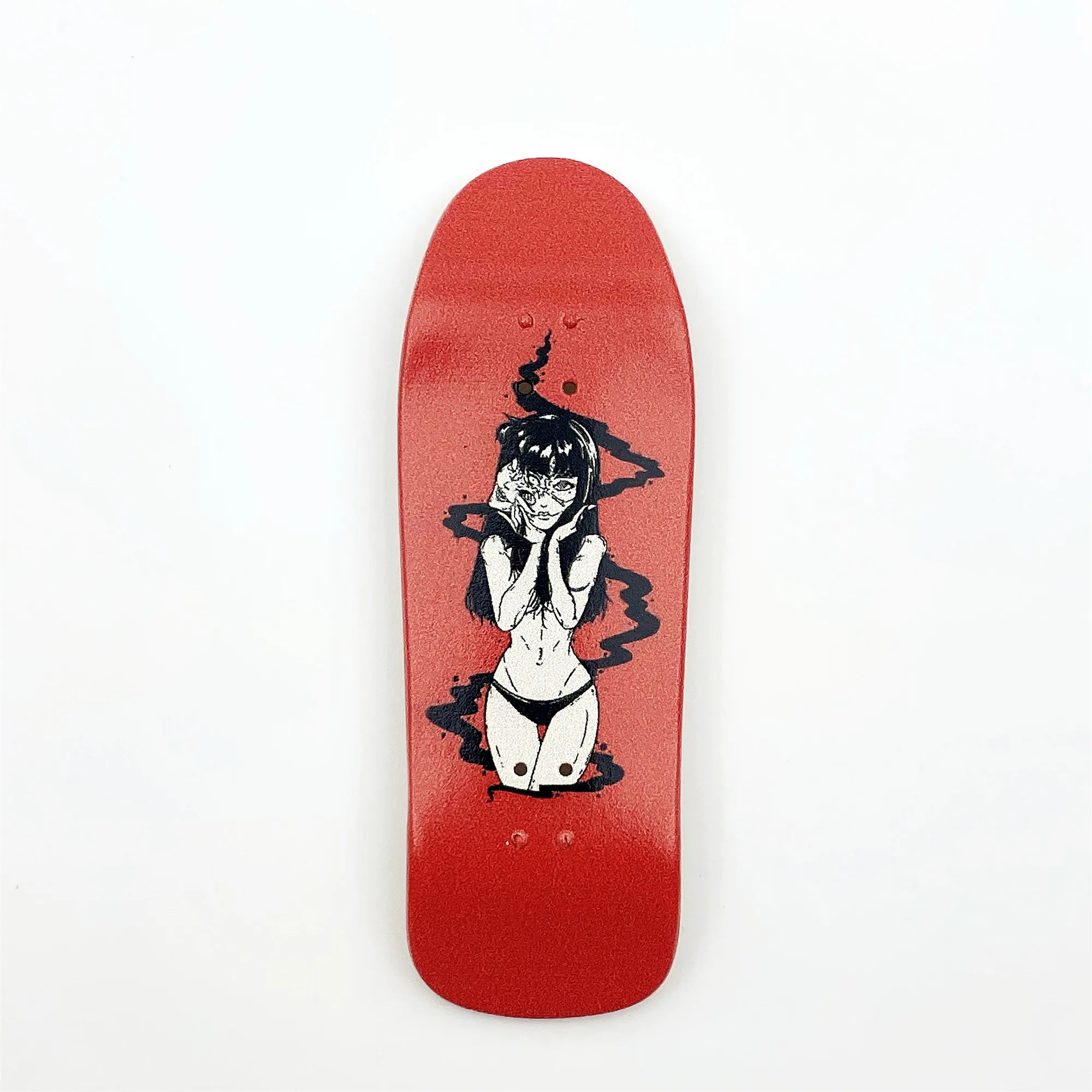 34mm Cruiser Fingerboard Deck New Shape with Graphic for Professional Mini Finger Skateboard