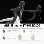 SAVA F20 Carbon Fiber Road Bike, Equipped with 105 R7120 24-Speed Groupset and Hydraulic Disc Brakes Adult Race Bike