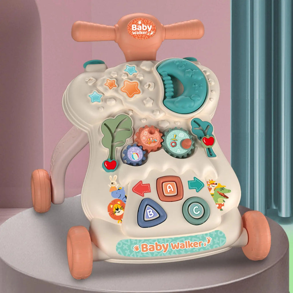 Baby Walker Kids Sit to Stand Up Learning Walker Musical Activity Toy for Enhance Walking Skills Coordination with Melodies