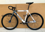 Fixed Gear Bike GRAY TEAM Fixie Bicycle Aluminum Alloy Material Frame With 40mm Rim Height Wheels