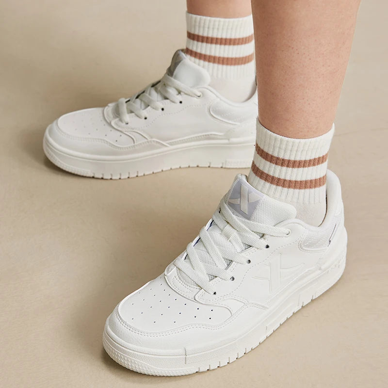 Xtep Skateboarding Shoes For Women 2024 Summer Trekking Women's Skate Shoes Breathable Outdoor Support Sneakers 876318310030