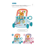 Baby Walker Toy Infant Music Learning Walking Trainer Anti-Tip Multifunctional Push Assist Wheels Activity Stroller for Toddlers