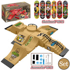 Fingertip Skateboard Children Toys Finger Sports Field Training Props Park Ramp Railings Slope Model Fingertip Skateboard Games