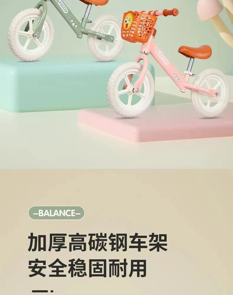 Children's Balance Bike Without Pedals 2-6 Years Old 3 Children's Bicycle  Walker Yo-yo Scooter