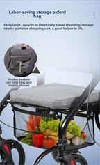 Wheelchair walker special assisted walking for the elderly, rehabilitation walking car, elderly people can push or sit