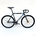 Fixed Gear Bike GRAY TEAM Fixie Bicycle Aluminum Alloy Material Frame With 40mm Rim Height Wheels