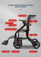 Wheelchair walker special assisted walking for the elderly, rehabilitation walking car, elderly people can push or sit