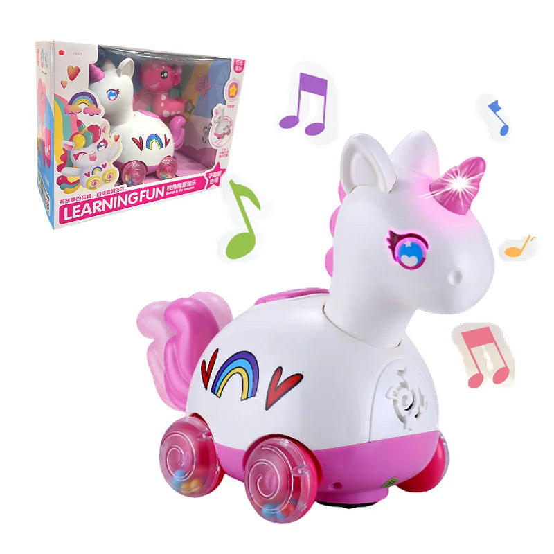 Unicorn Musical Light up Infant Toy for Baby Girls 3-18 Months Tummy Time Crawling Learning Activity  Perfect 1st Birthday Gift