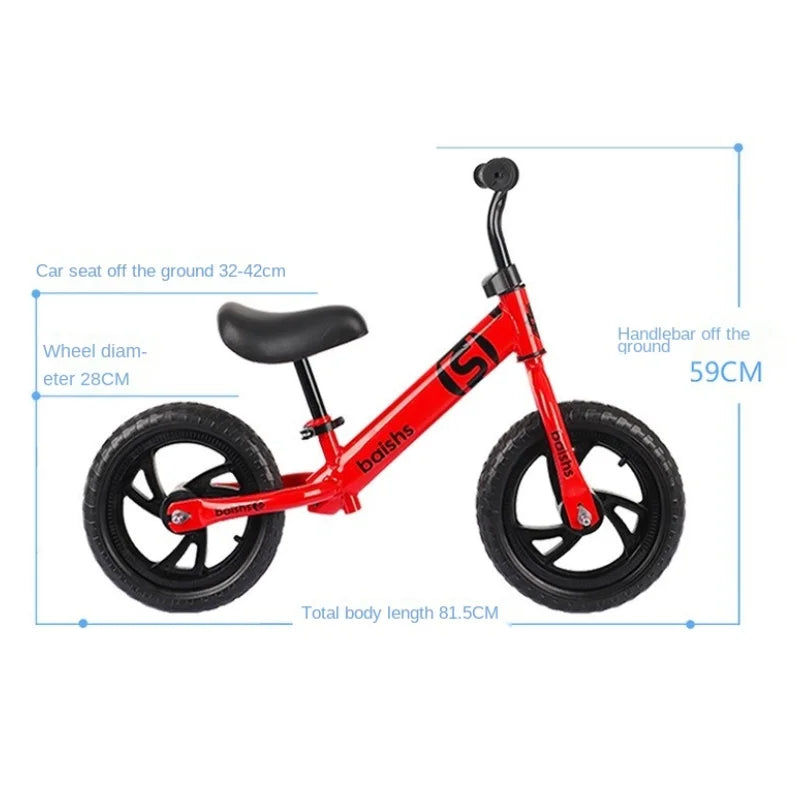 LazyChild Children's Balance Bike Non-pedal Bicycle  2 To 6 Years Old Scooter For Children 12 Inch Sliding Balance Scooter
