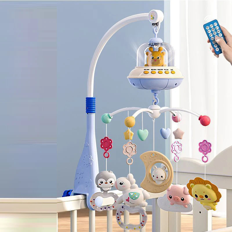 Musical Baby Crib Mobile with Lights Music Projection for Infants Remote Control Crib Toys for Newborn Baby Mobile for Crib Toys