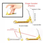 Plastic Fingerboard Toys with Scooter Roller Skating Shoes Tools Wooden Skateboard Platform Finger Skteboard Kits for Kids