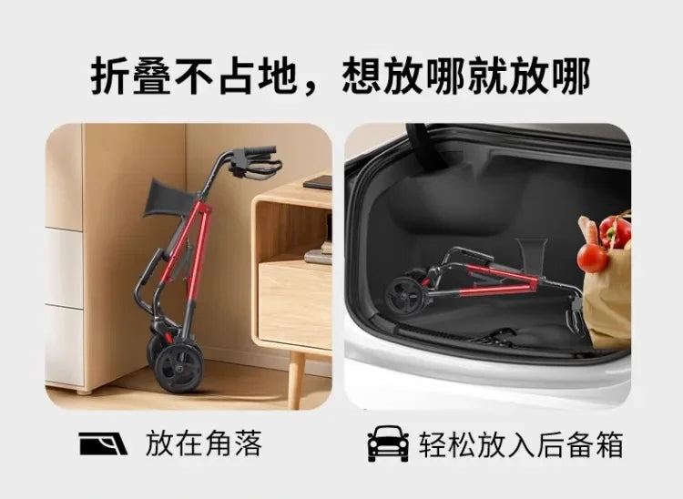 Elderly walker multifunctional assisted walking elderly dedicated walking aid hand push scooter