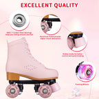 Pink Purple Blue Women Double Row Roller Skates Leather Breathable 4 wheel Sliding Skating Rollers sneakers size 31 32 33 34 35