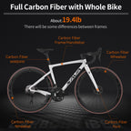 SAVA F20 Carbon Fiber Road Bike, Equipped with 105 R7120 24-Speed Groupset and Hydraulic Disc Brakes Adult Race Bike