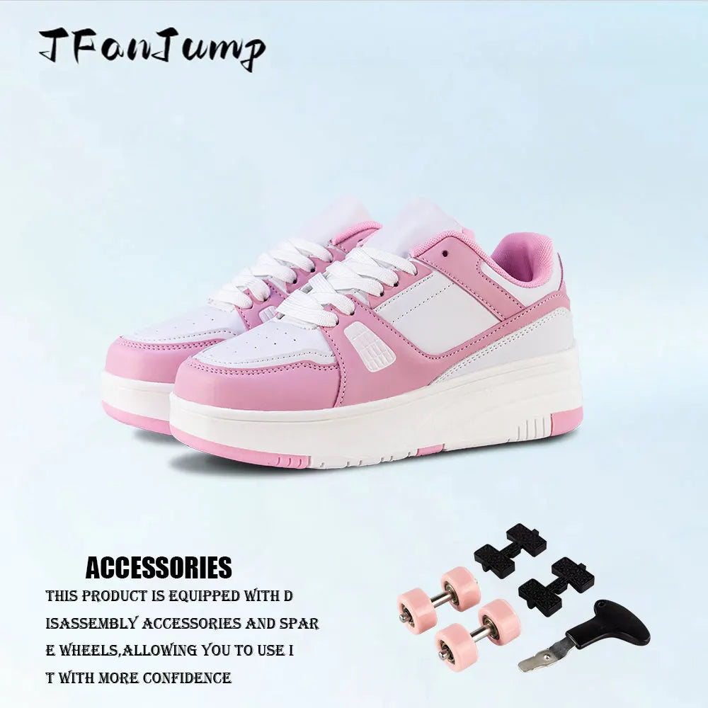 Roller Skate Shoes Kids Snickers With Wheels Children Rollerskates Fashion Outdoor Sports Shoes Girls Boys Gifts For Kids