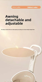 New 4-in-1 Multifunctional Baby Walker Anti-Bow Legs Anti-Tip Design 360° Swivel Silent Wheels Suitable 6-18 Months Solid Color